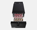 Opened Bushman DF30-HD Fridge with drinks