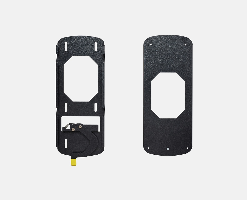 Top and bottom view of Bushman Roadie Quick Release Base
