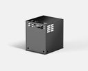 Bushman Fridge Box DC65 in black without fridge - front view