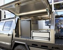 Bushman DC85-X Fridge Box mounted at the back of 4WD